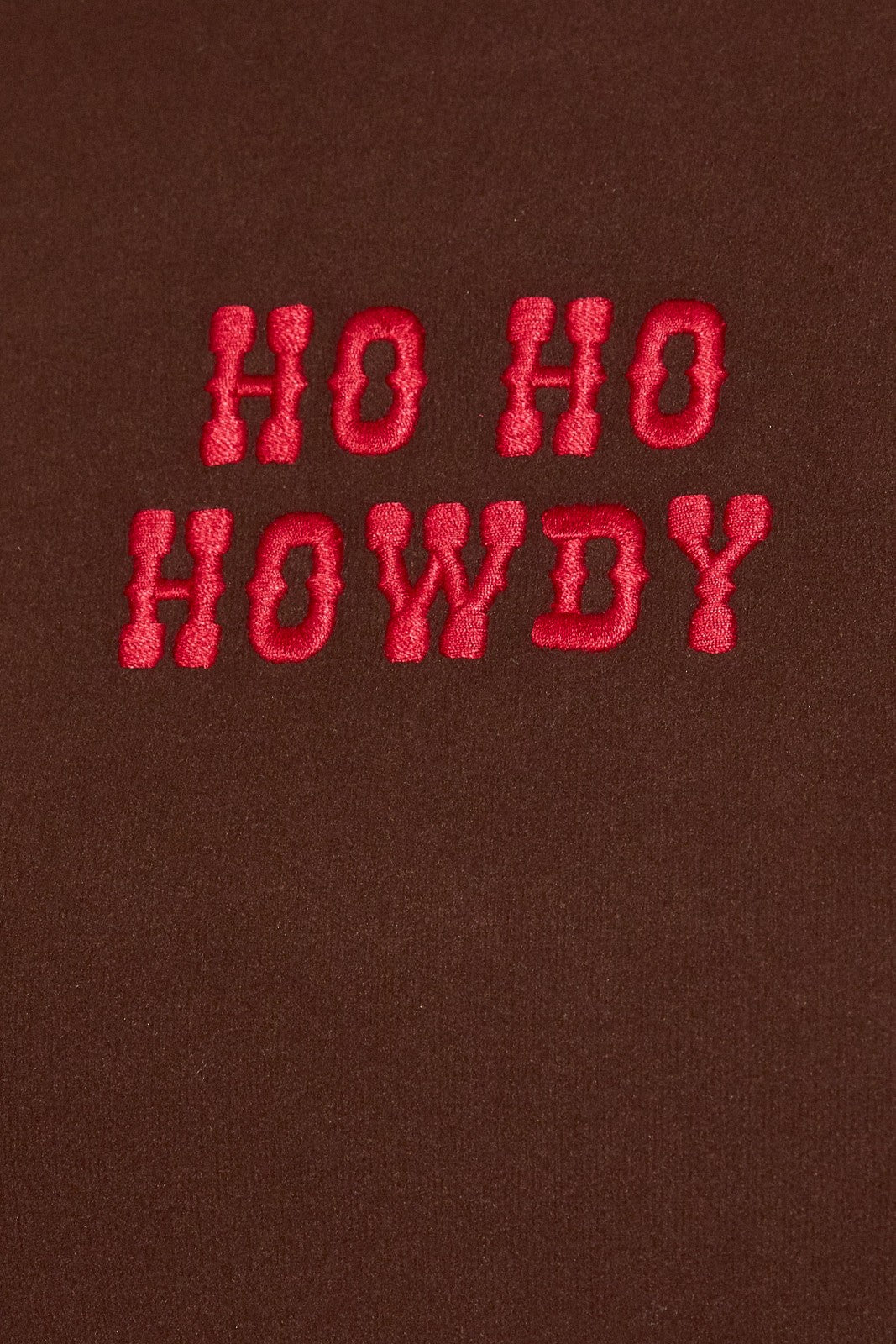 Howdy Holidays Embroidered Rib Knit Top in Brown — product photo 07