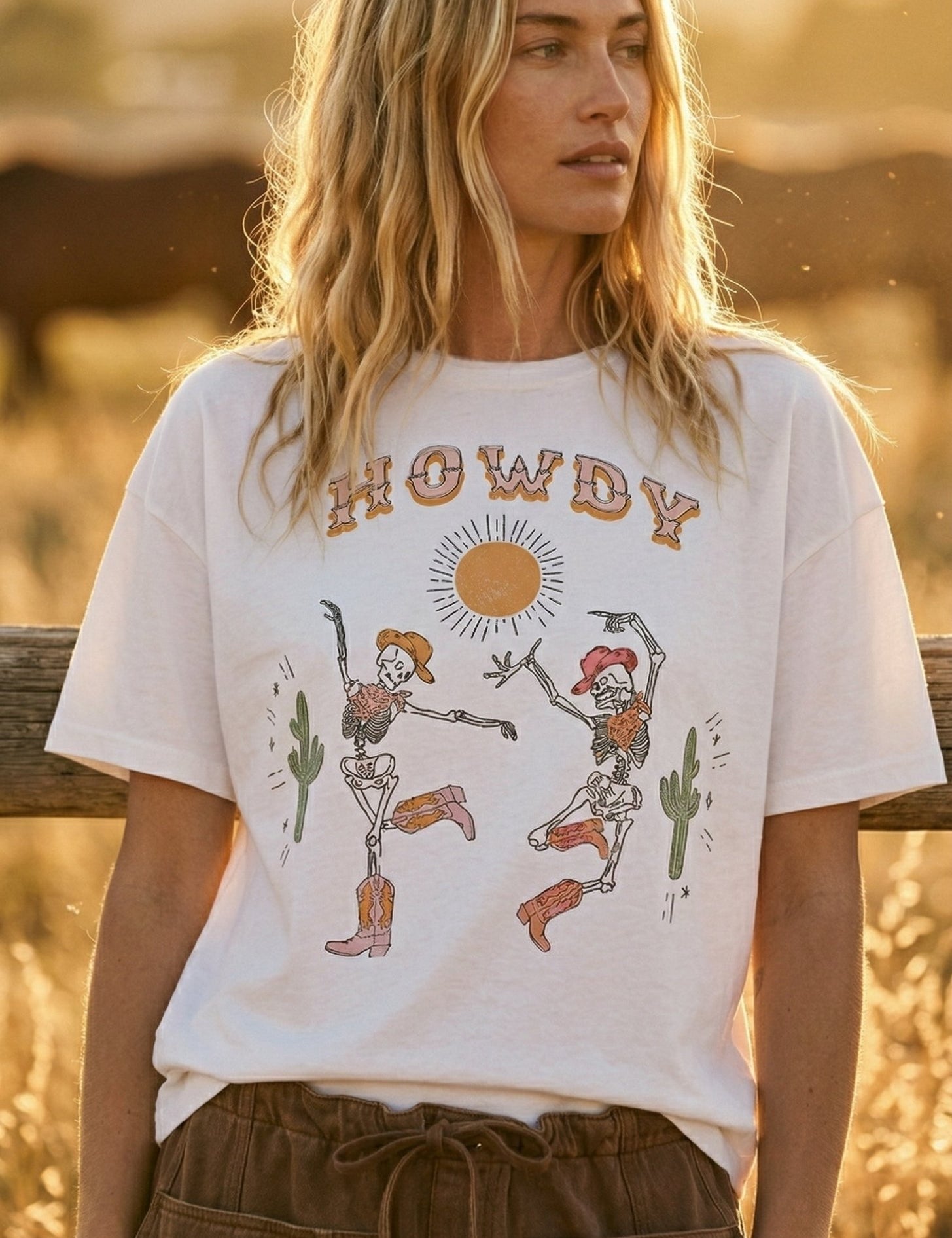 Howdy Western Cowboy Graphic Tee - Westly
