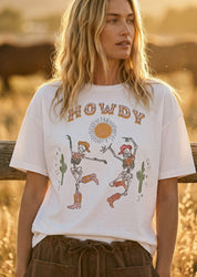 Howdy Western Cowboy Graphic Tee - Westly