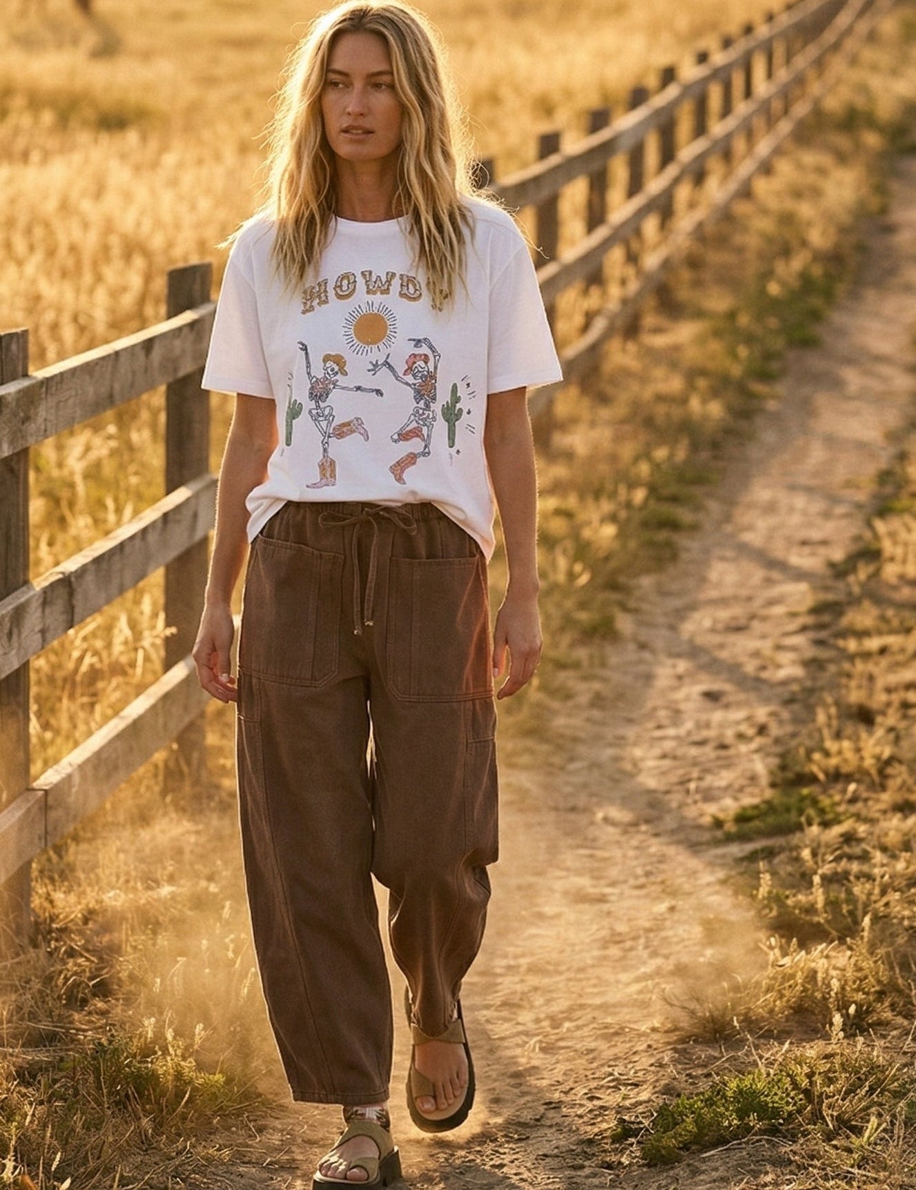 Howdy Western Cowboy Graphic Tee - Westly