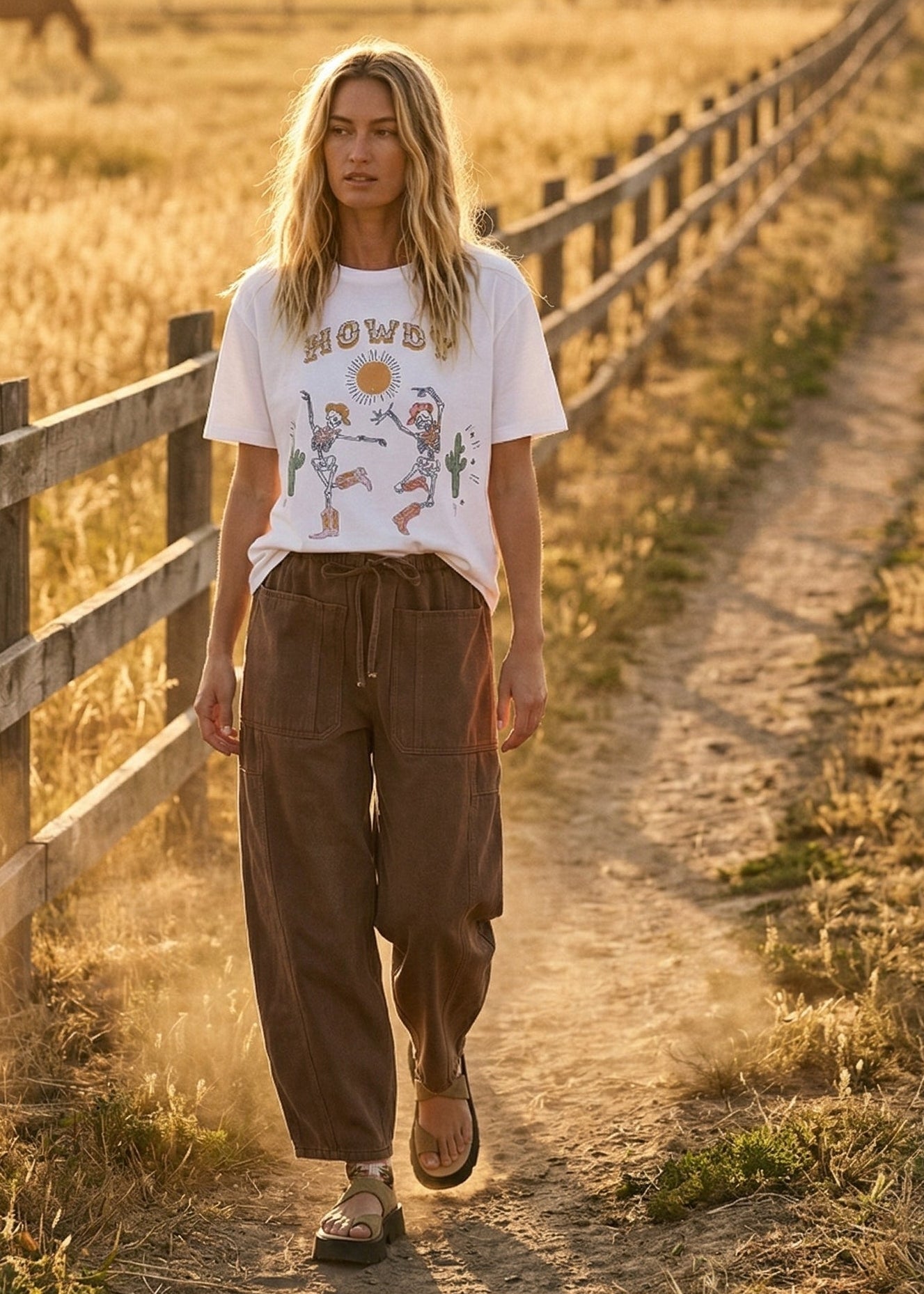 Howdy Western Cowboy Graphic Tee - Westly