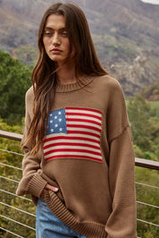 Hudson American Flag Crewneck Sweater - Westly