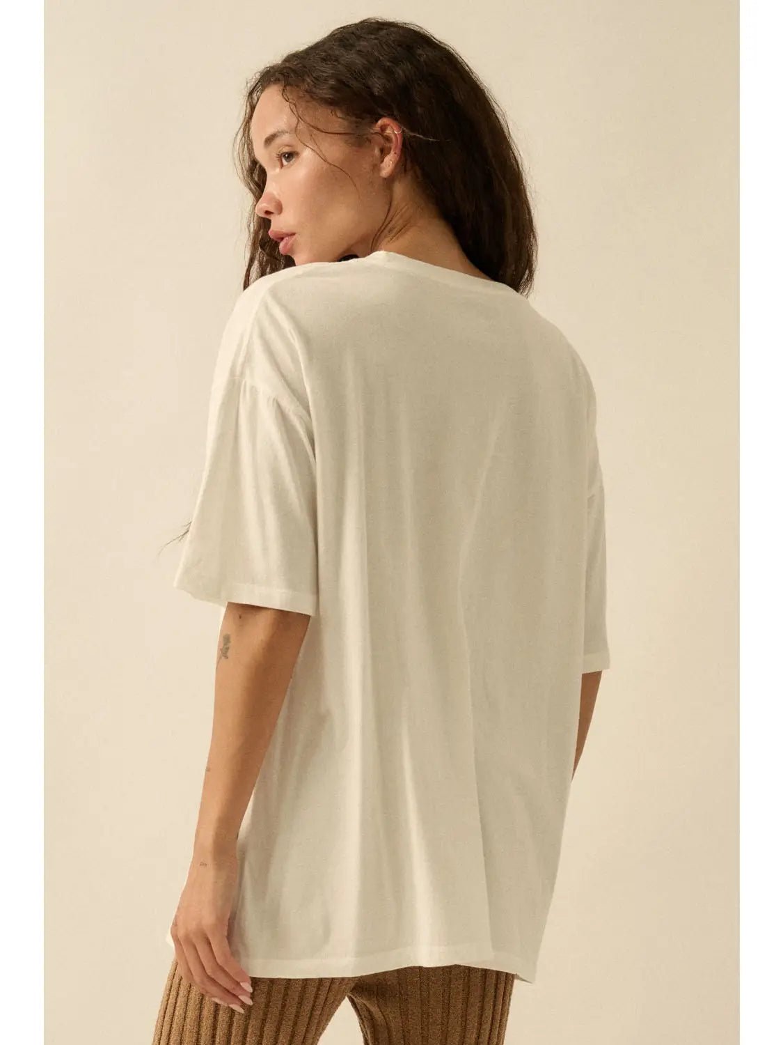 Hummingbirds Garment - Washed Oversized Graphic Tee - Westly