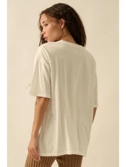 Hummingbirds Garment - Washed Oversized Graphic Tee - Westly