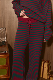 Idle Hour Striped Knit Lounge Set - Westly