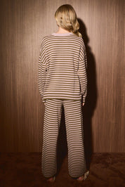 Idle Hour Striped Knit Lounge Set - Westly