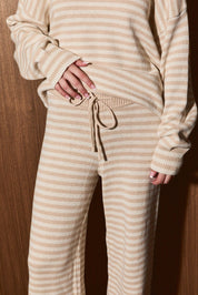 Idle Hour Striped Knit Lounge Set - Westly