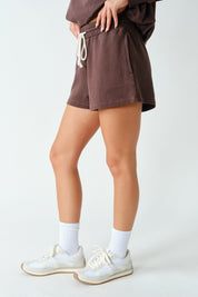 Idyll Washed French Terry Shorts in Coffee Bean, photo 2