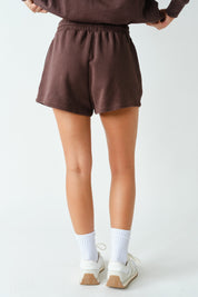 Idyll Washed French Terry Shorts in Coffee Bean, photo 3