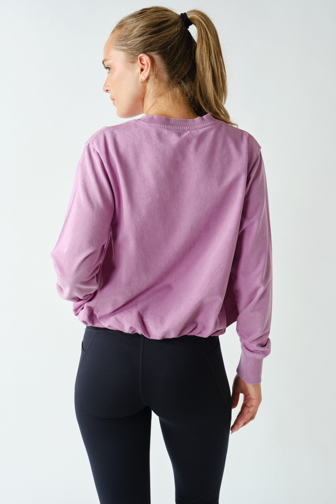 In A Cinch Washed Bubble Hem Pullover - Westly