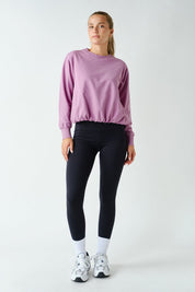 In A Cinch Washed Bubble Hem Pullover - Westly