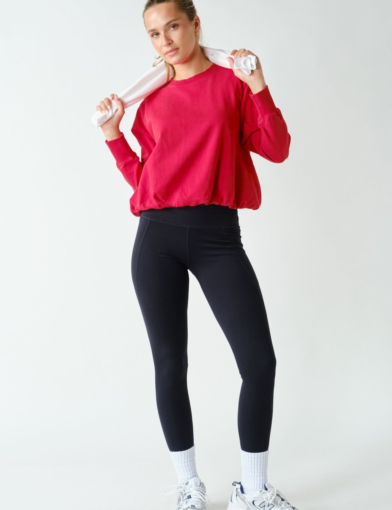 In A Cinch Washed Bubble Hem Pullover - Westly