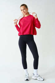 In A Cinch Washed Bubble Hem Pullover - Westly
