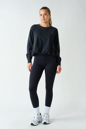 In A Cinch Washed Bubble Hem Pullover - Westly