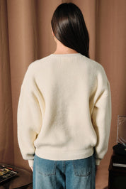 In Good Spirits Embroidered Pom-Pom Sweater - Westly