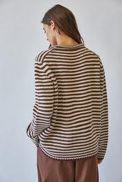 In Retrospect Roll Neck Stripe Sweater - Westly