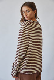 In Retrospect Roll Neck Stripe Sweater - Westly