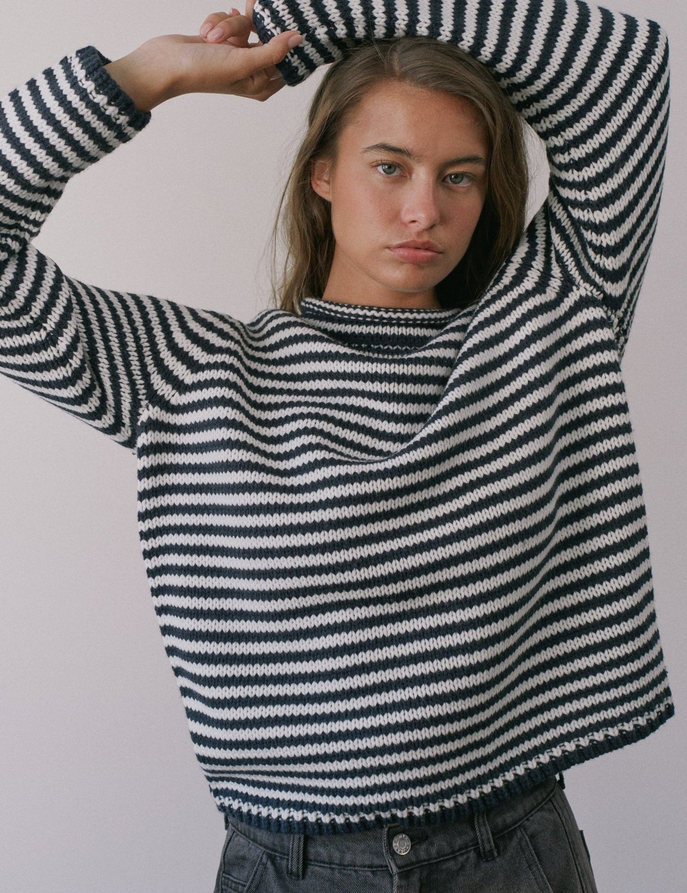 In Retrospect Roll Neck Stripe Sweater - Westly