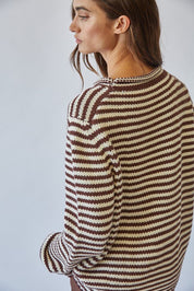 In Retrospect Roll Neck Stripe Sweater - Westly