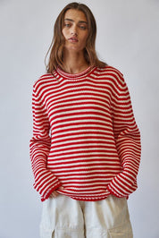 In Retrospect Roll Neck Stripe Sweater - Westly