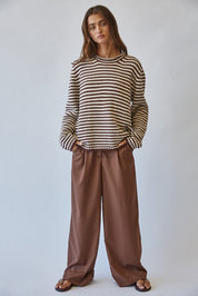 In Retrospect Roll Neck Stripe Sweater - Westly