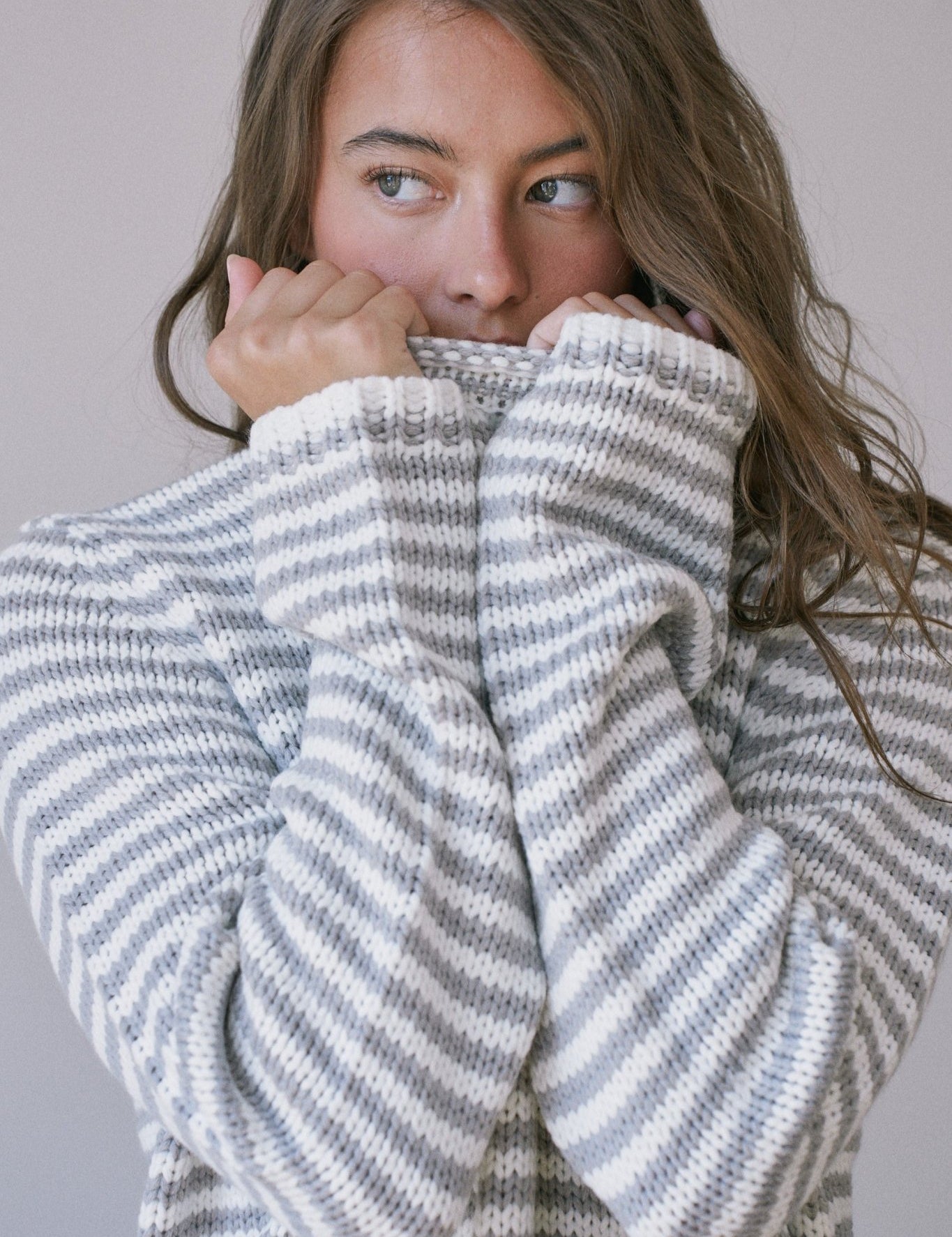 In Retrospect Roll Neck Stripe Sweater - Westly