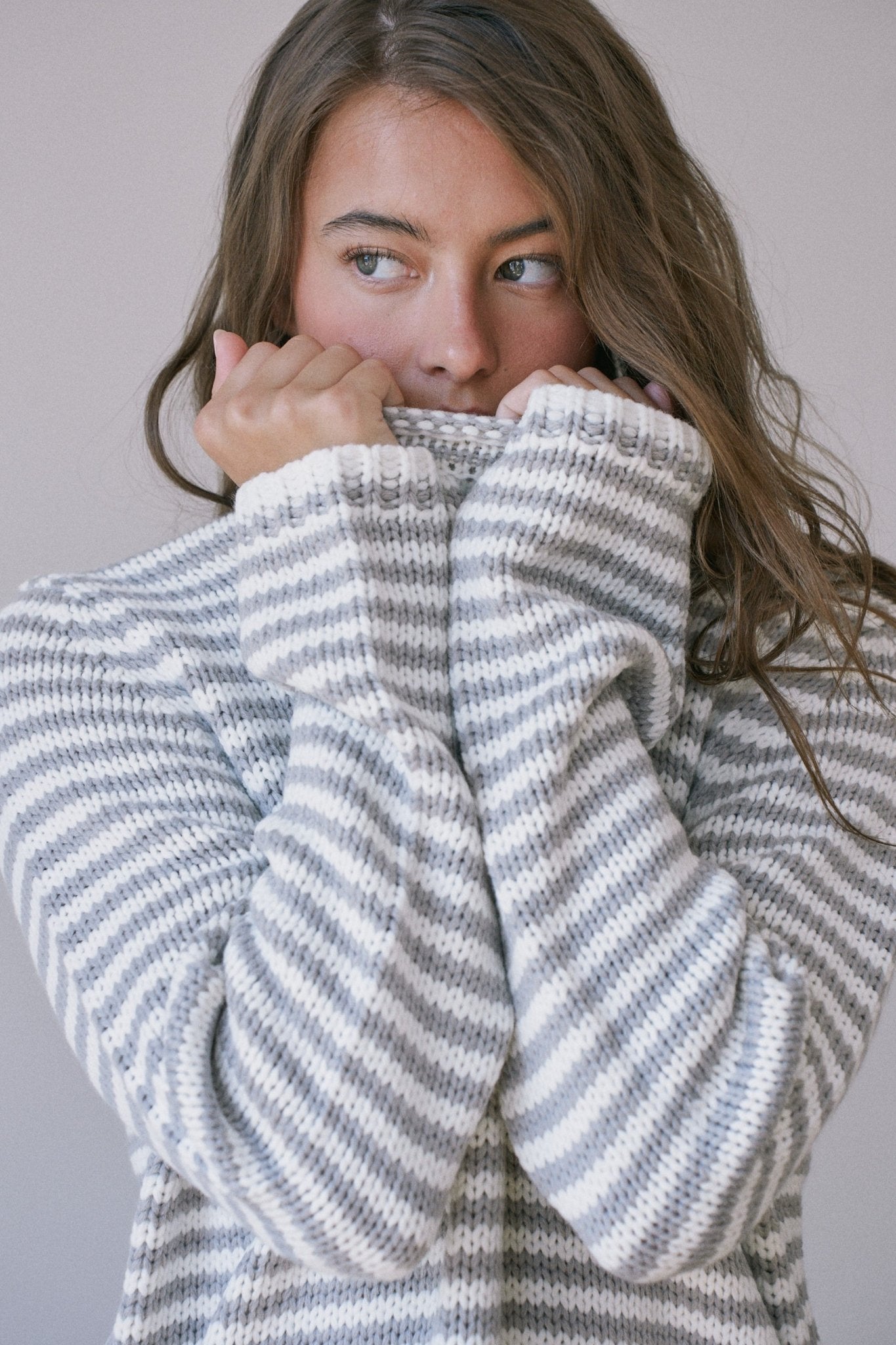 In Retrospect Roll Neck Stripe Sweater - Westly
