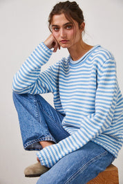 In Retrospect Roll Neck Stripe Sweater - Westly