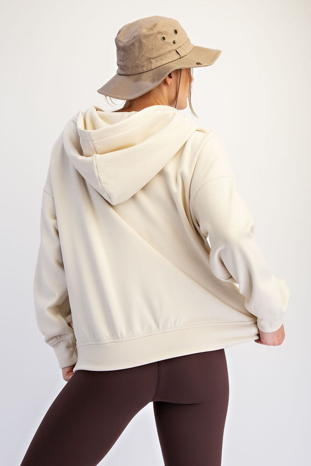 In The Groove Brushed Polo Neck Hoodie - Westly