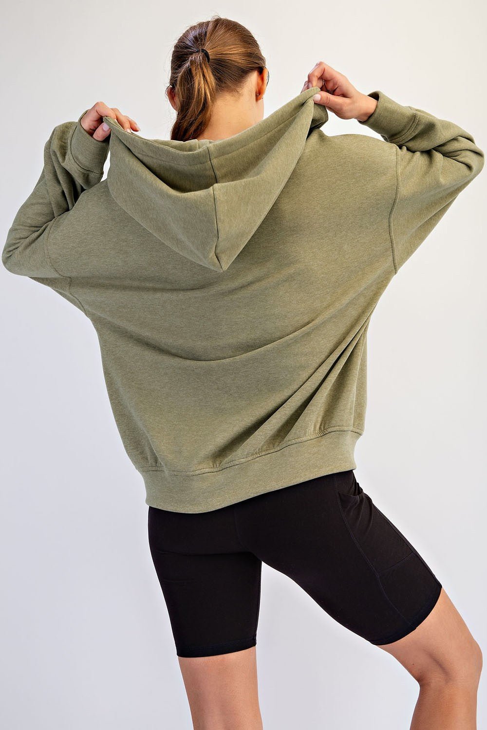 In The Groove Brushed Polo Neck Hoodie - Westly
