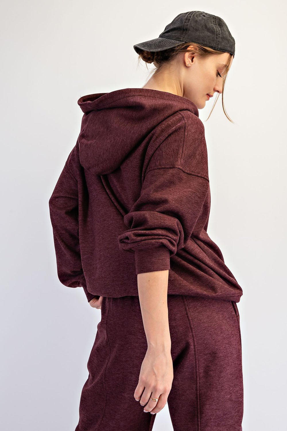 In The Groove Brushed Polo Neck Hoodie - Westly