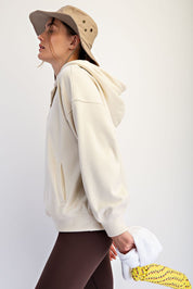 In The Groove Brushed Polo Neck Hoodie - Westly