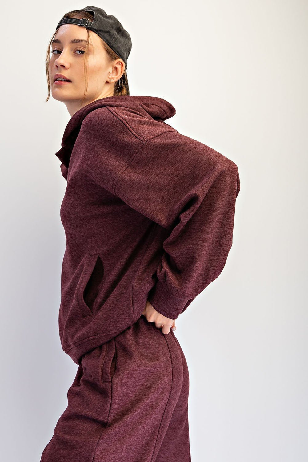 In The Groove Brushed Polo Neck Hoodie - Westly