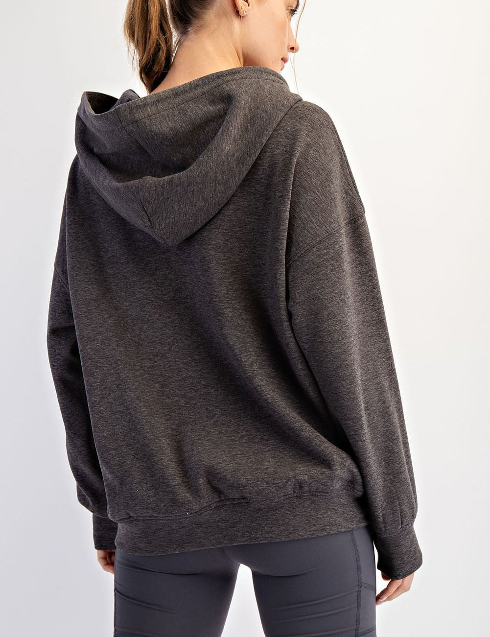 In The Groove Brushed Polo Neck Hoodie - Westly