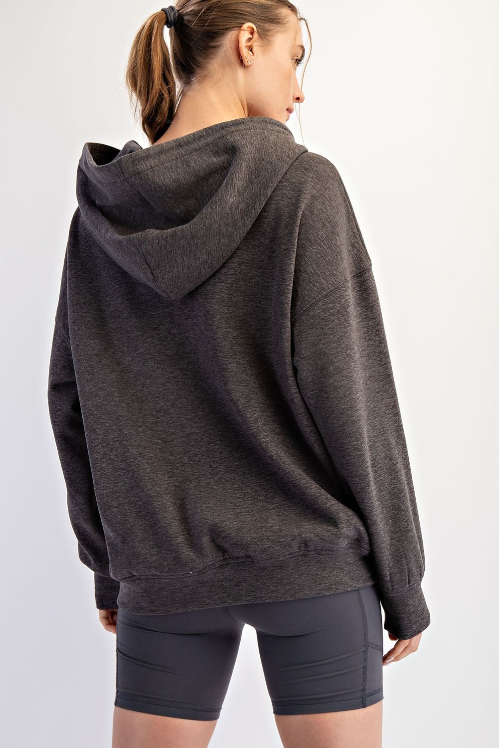 In The Groove Brushed Polo Neck Hoodie - Westly