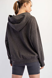 In The Groove Brushed Polo Neck Hoodie - Westly
