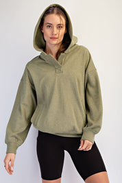 In The Groove Brushed Polo Neck Hoodie - Westly