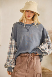 Indie Flannel Contrast Pullover - Westly