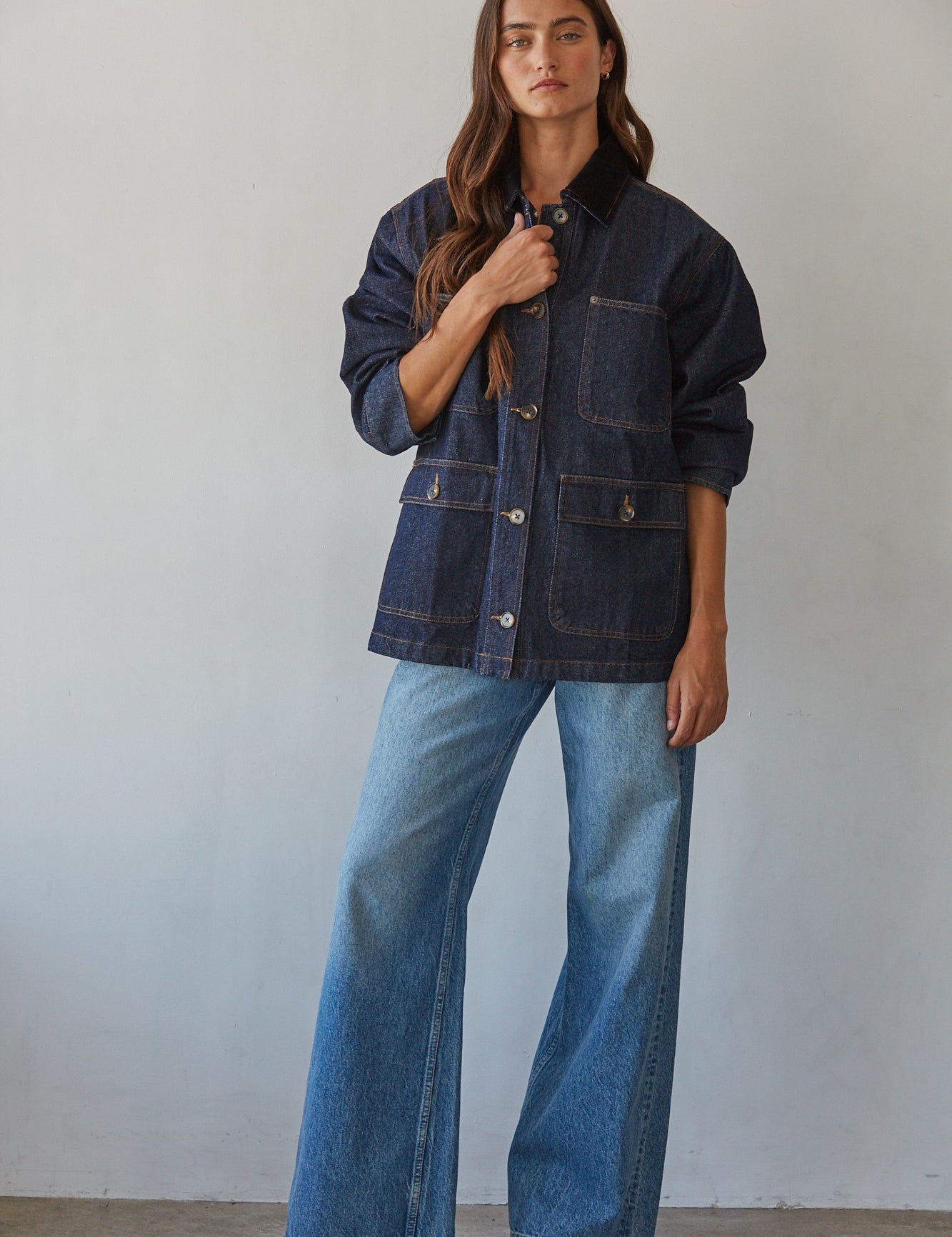 Indigo Archive Pocket Denim Jacket in Dark Denim - product photo 2