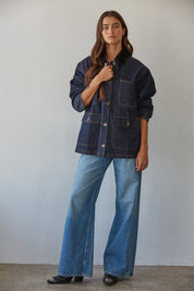 Indigo Archive Pocket Denim Jacket in Dark Denim - product photo 2