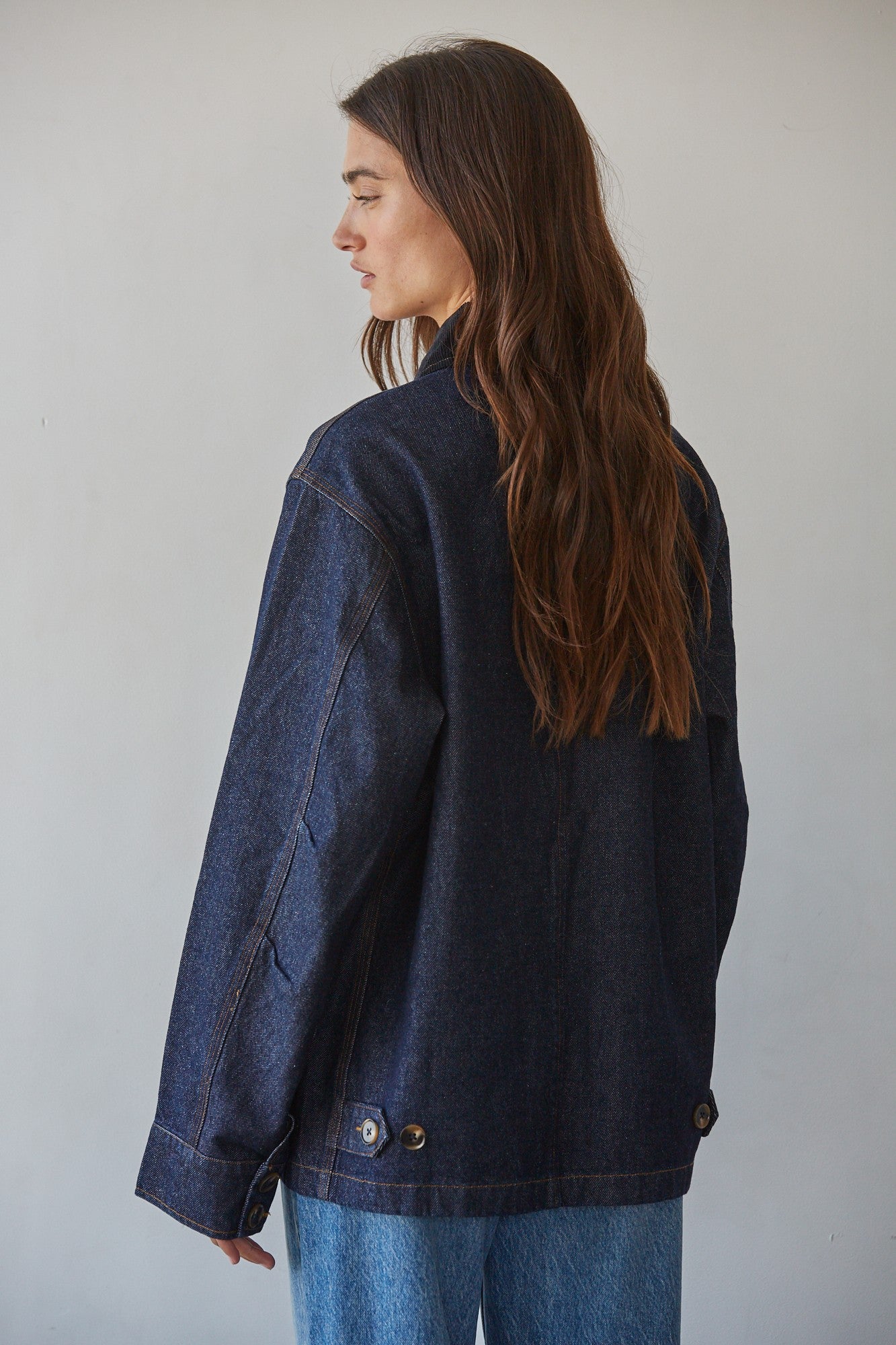 Indigo Archive Pocket Denim Jacket in Dark Denim - product photo 3