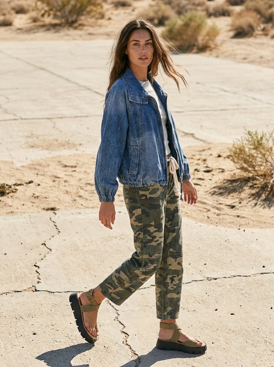 Indio Camo Cargo Rope String Pants - Westly