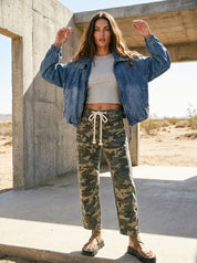 Indio Camo Cargo Rope String Pants - Westly