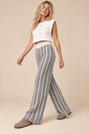 Intermission Striped Wide Leg Knit Pants - Westly