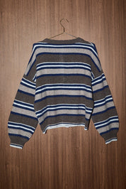 Interval Striped Crewneck Cardigan - Westly