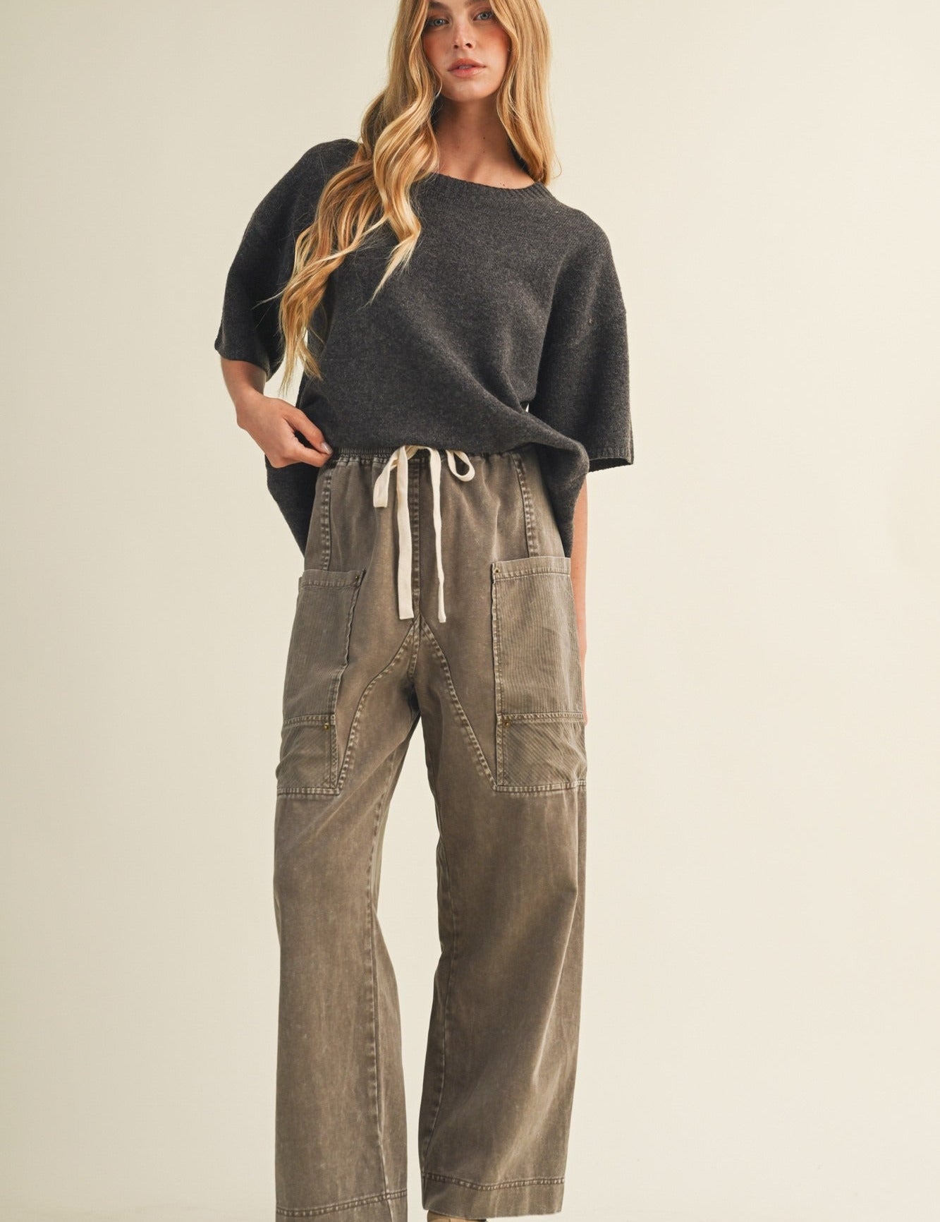 Ironwood Wide Leg Utility Trousers - Westly