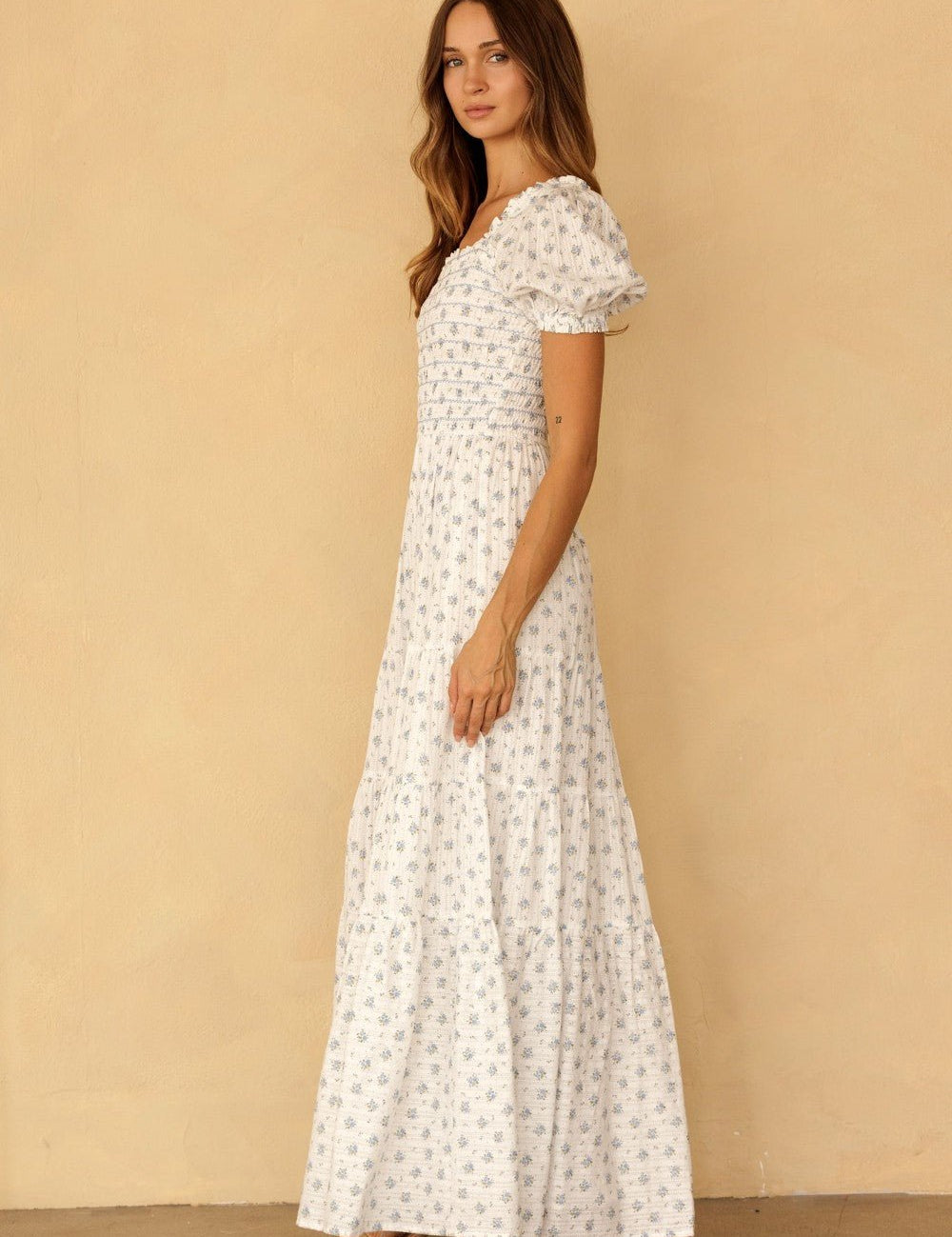 Isabeau Smocked Floral Maxi Dress - Westly
