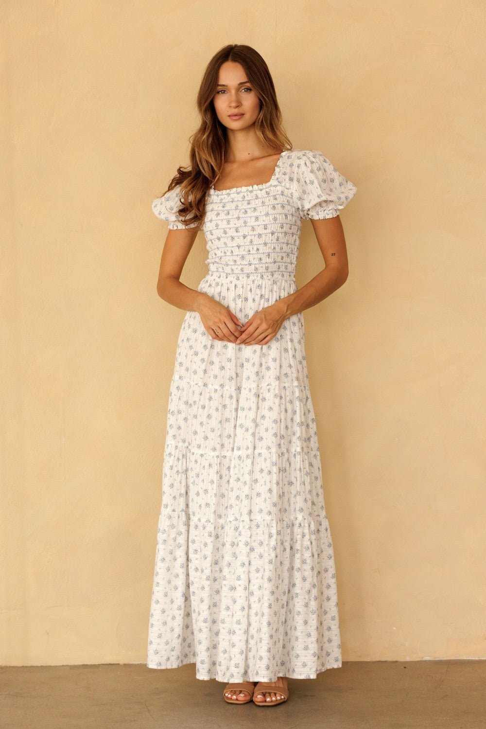 Isabeau Smocked Floral Maxi Dress - Westly
