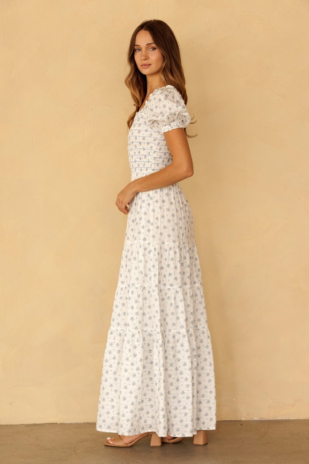 Isabeau Smocked Floral Maxi Dress - Westly