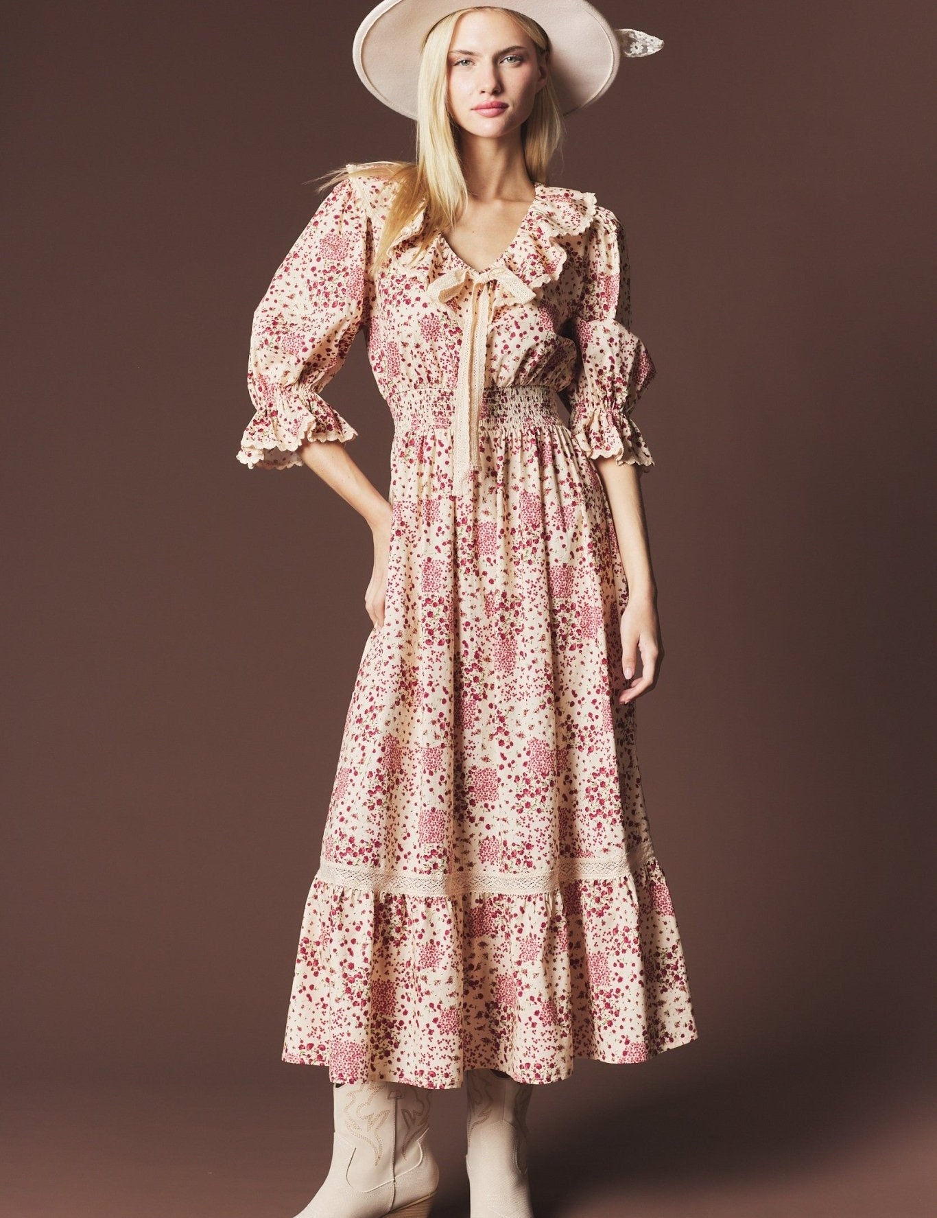 Isadora Smocked Floral Maxi Dress - Westly
